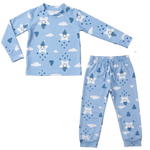 kids' full length pajama pant – star & cloud print