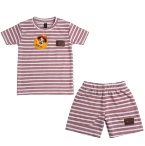 unisex ethnic border print t shirt & shorts set bhavisha kidswear